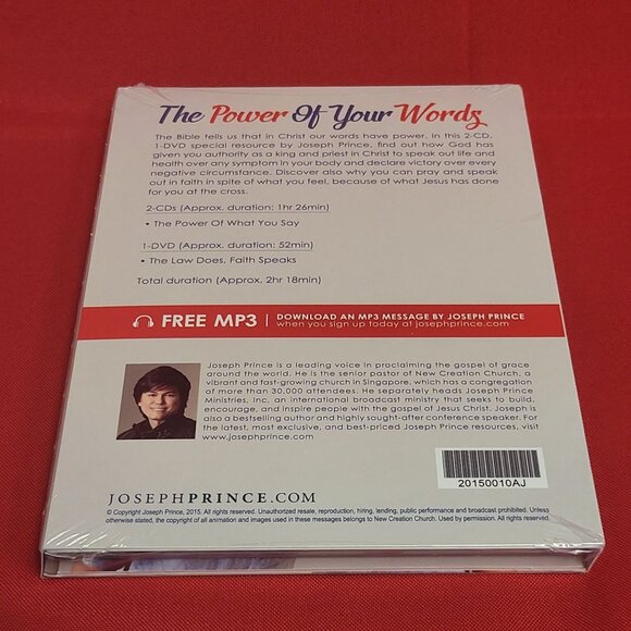 Joseph Prince The Power of Your Words 1 DVD 2 CD Set New Sealed 2015 - Picture 4 of 8